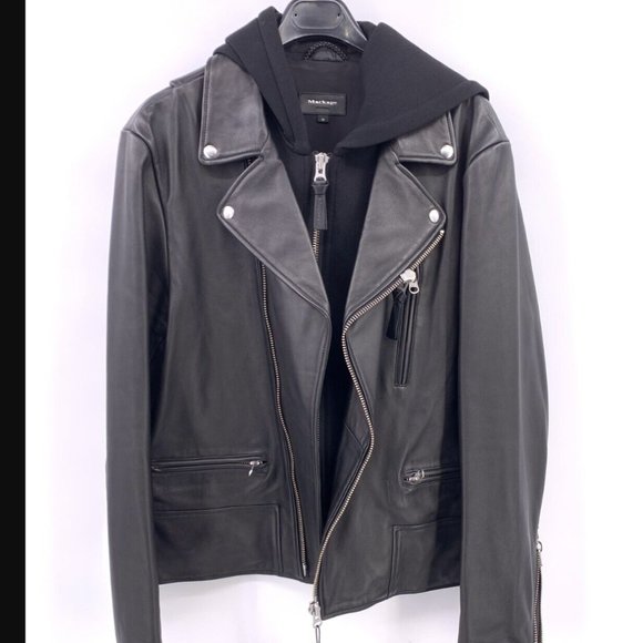Men’s Mackage Lamb skin leather motorcycle biker jacket - Picture 1 of 5